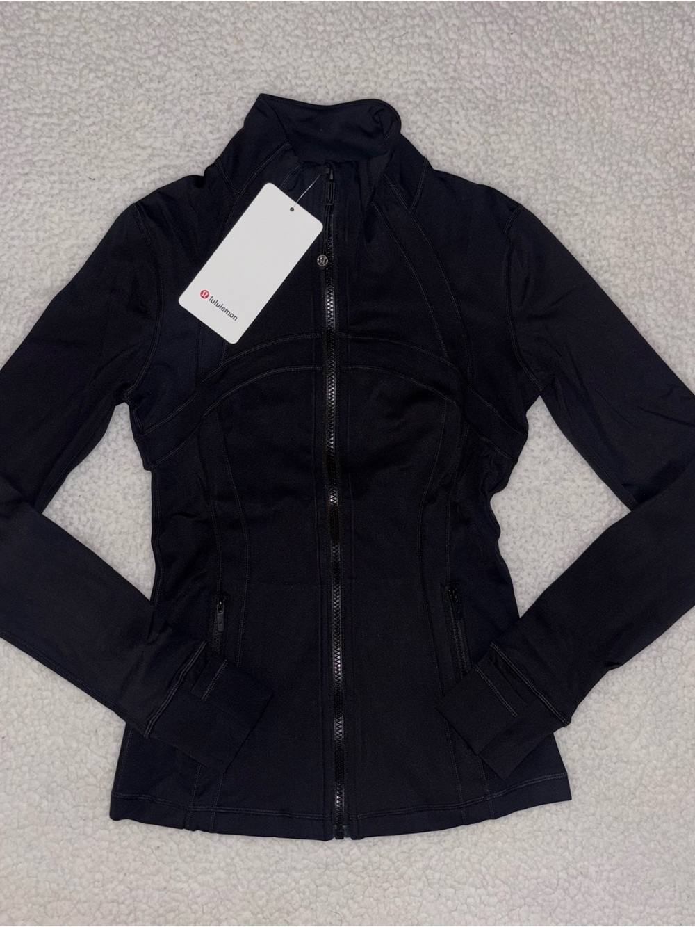 Lululemon Define Jacket All Black Black Zip Size 4 Luon NWT